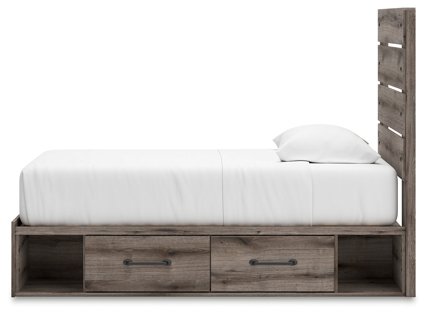 Urbanoore Brown Gray Twin Panel Youth Bed with Storage (Online Special Price) - Ornate Home