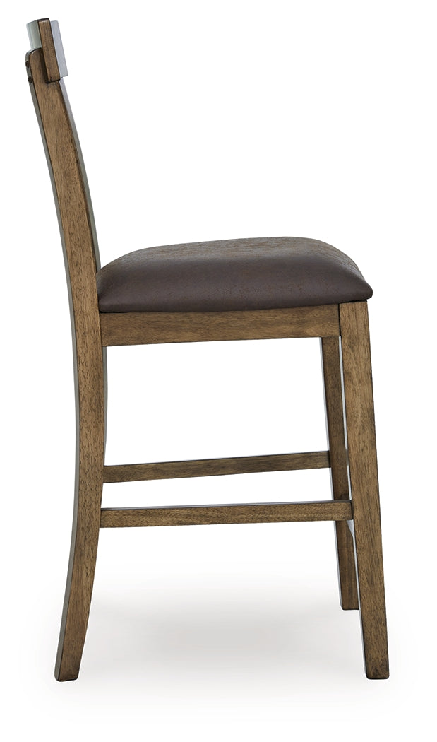 Urbinforte Light Brown Counter Height Extension Dining Table and 4 Barstools - Ornate Home