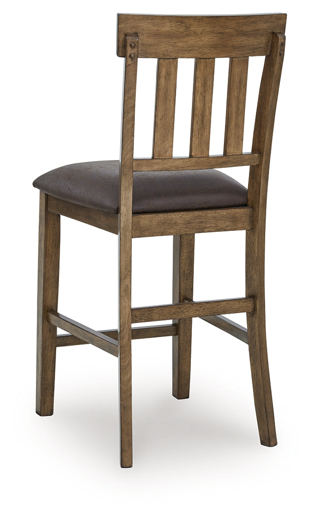Urbinforte Light Brown Counter Height Extension Dining Table and 4 Barstools - Ornate Home