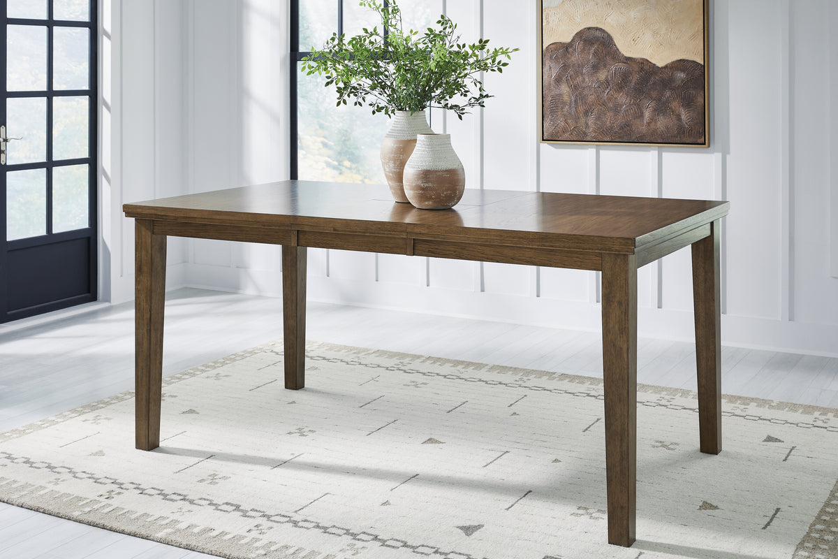 Urbinforte Light Brown Counter Height Extension Dining Table and 4 Barstools - Ornate Home