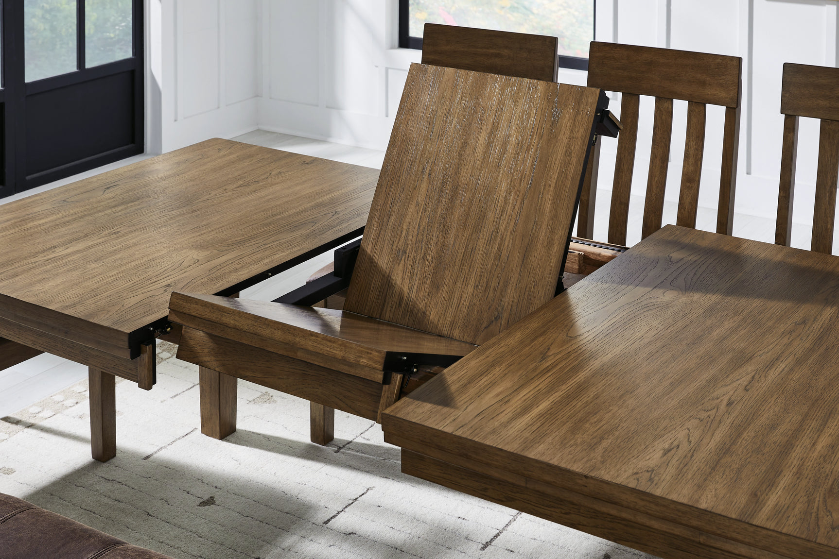 Urbinforte Light Brown Dining Room Butterfly Extendable Table (Online Special Price) - Ornate Home