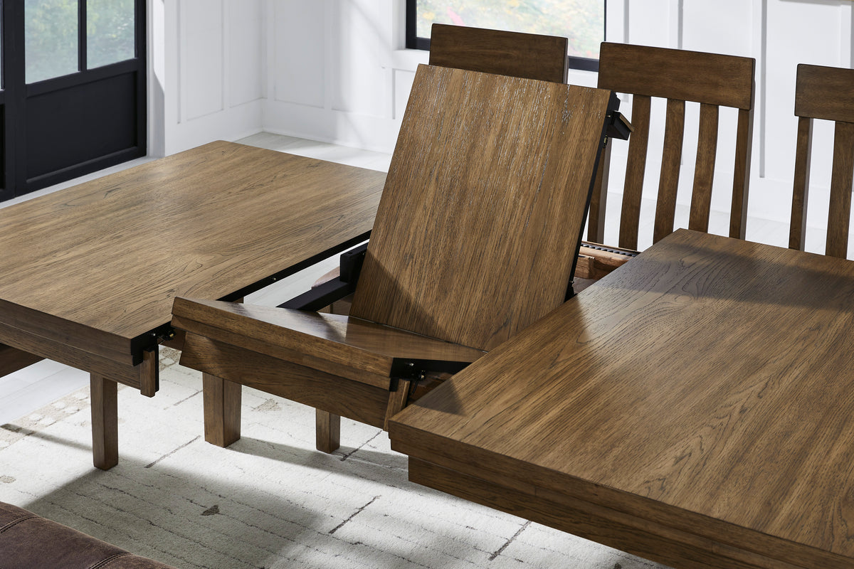 Urbinforte Light Brown Extension Dining Table and 8 Chairs (Online Special Price) - Ornate Home