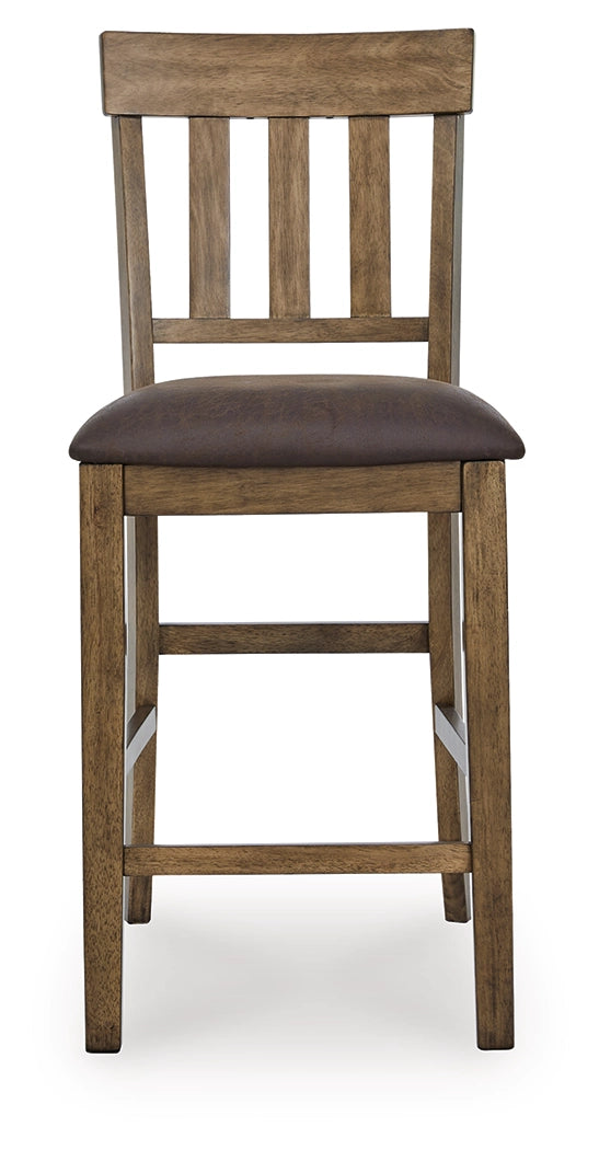 Urbinforte Light Brown Upholstered Barstool - Ornate Home