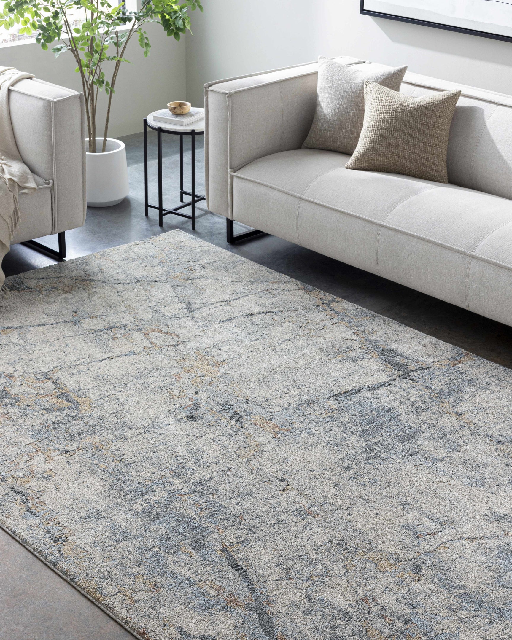 Urowo Blue Thick Luxe Rug - Ornate Home