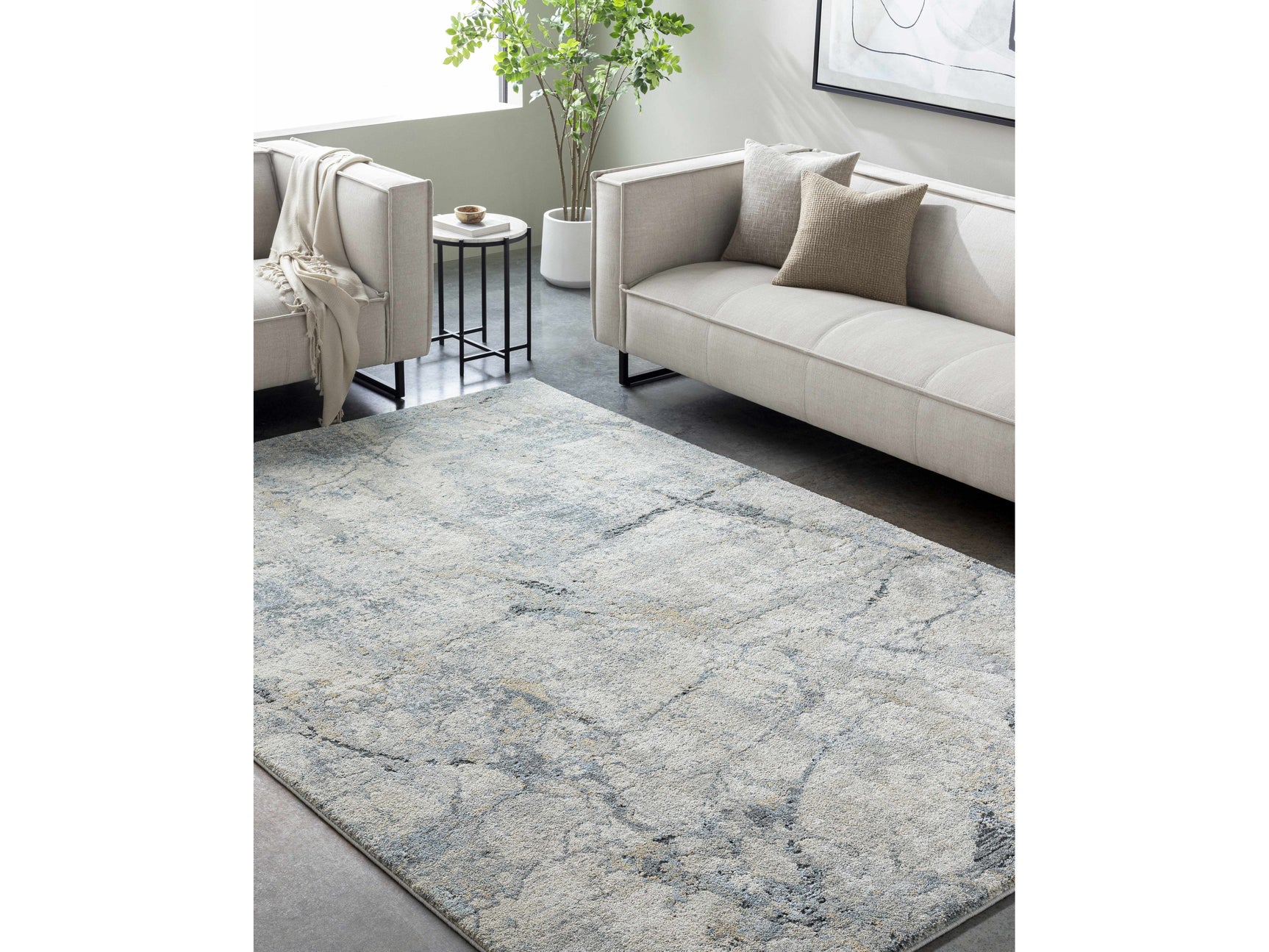 Urowo Light Gray Thick Luxe Rug - Ornate Home