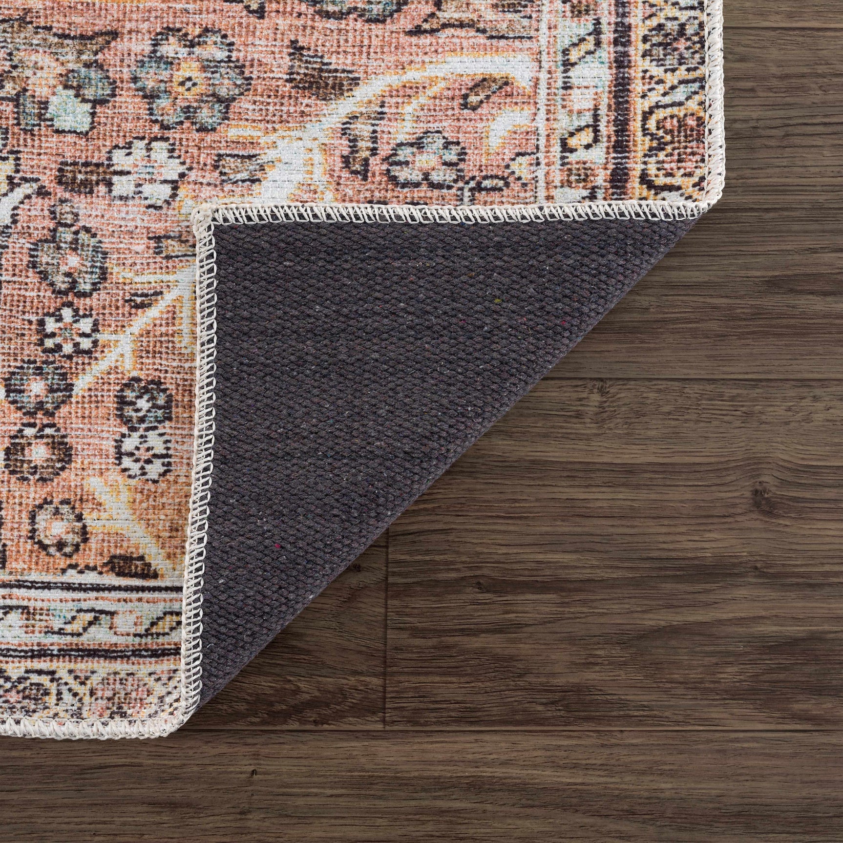 Urpi Rose & Brown Washable Area Rug - Clearance - Ornate Home