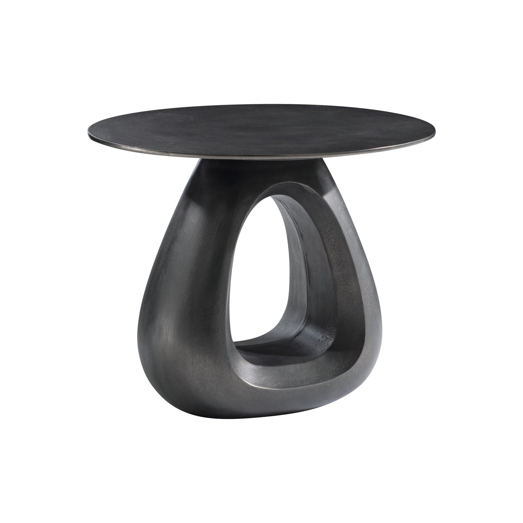 Ursa Black Nickel Side Table - Ornate Home