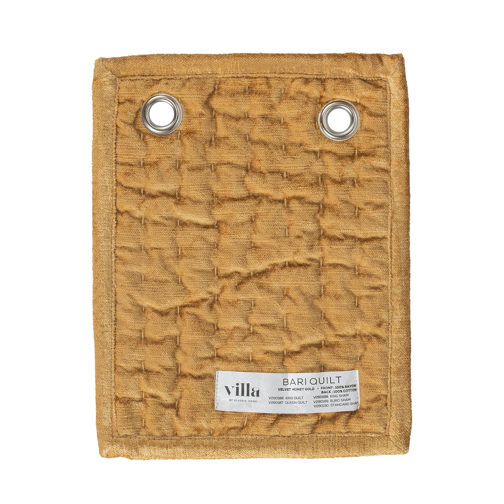 Bari Honey Gold Velvet Quilt Collection