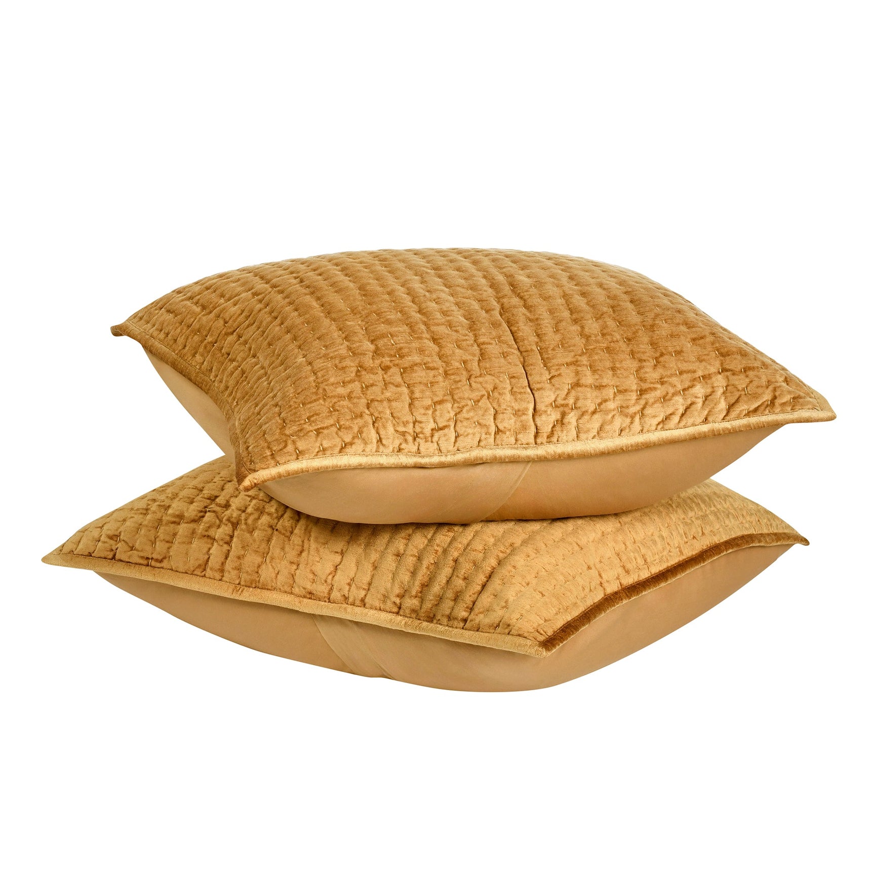 Bari Honey Gold Velvet Quilt Collection
