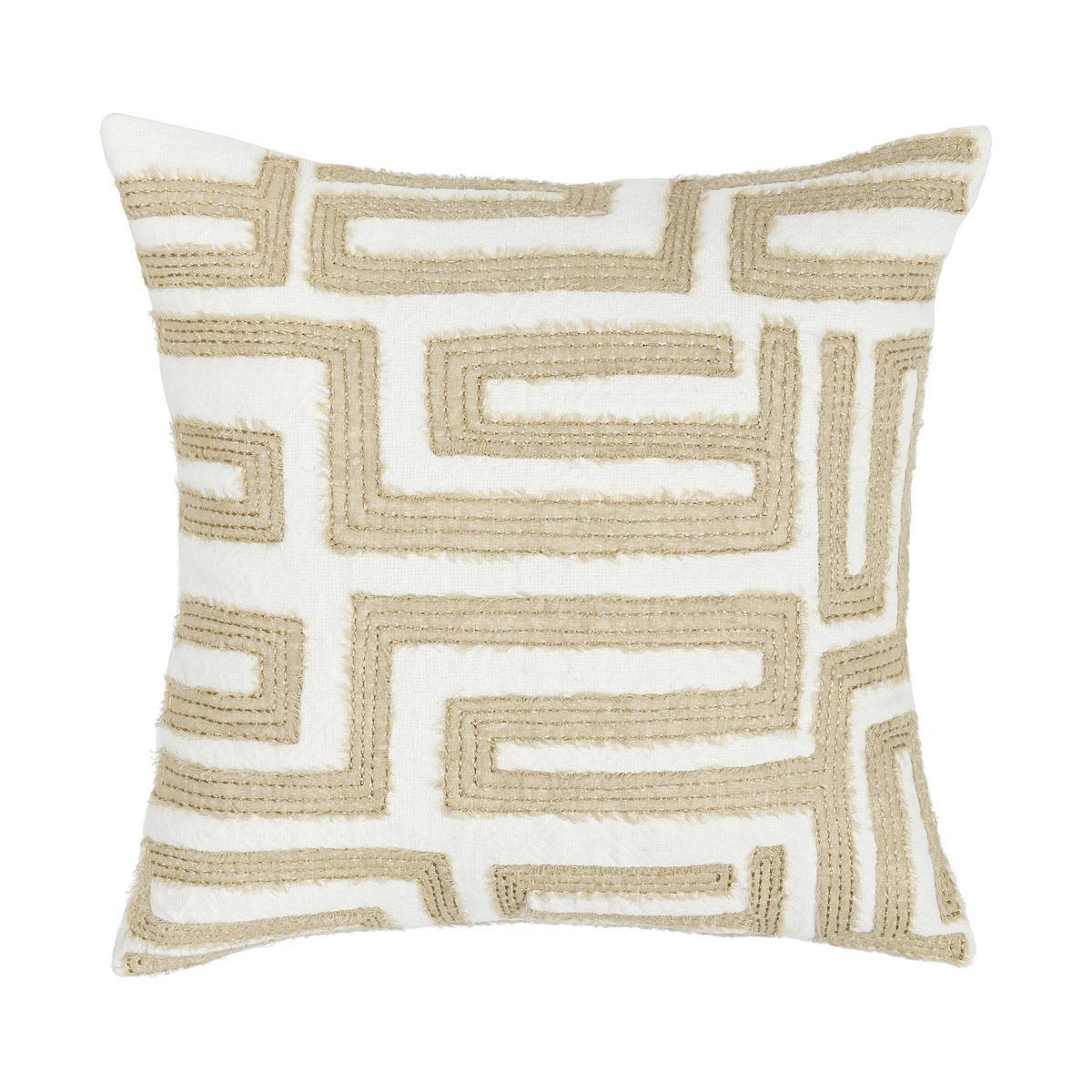 VC Mateo Metallic Gold/Ivory 22X22 Throw Pillow (Set of 2) - Ornate Home