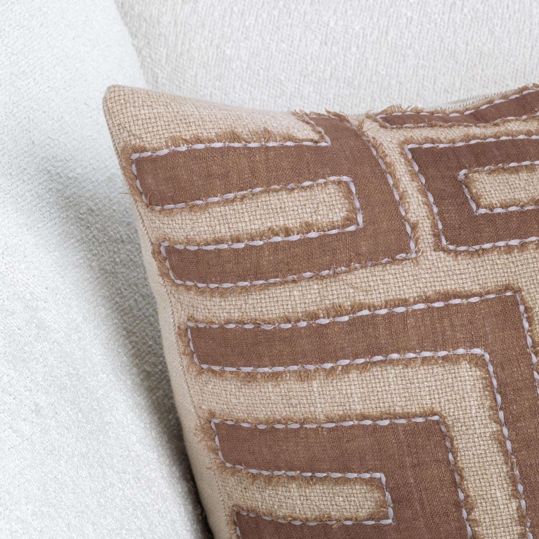 VC Mateo Sepia Brown/Natural 22x22 Throw Pillow (Set of 2) - Ornate Home