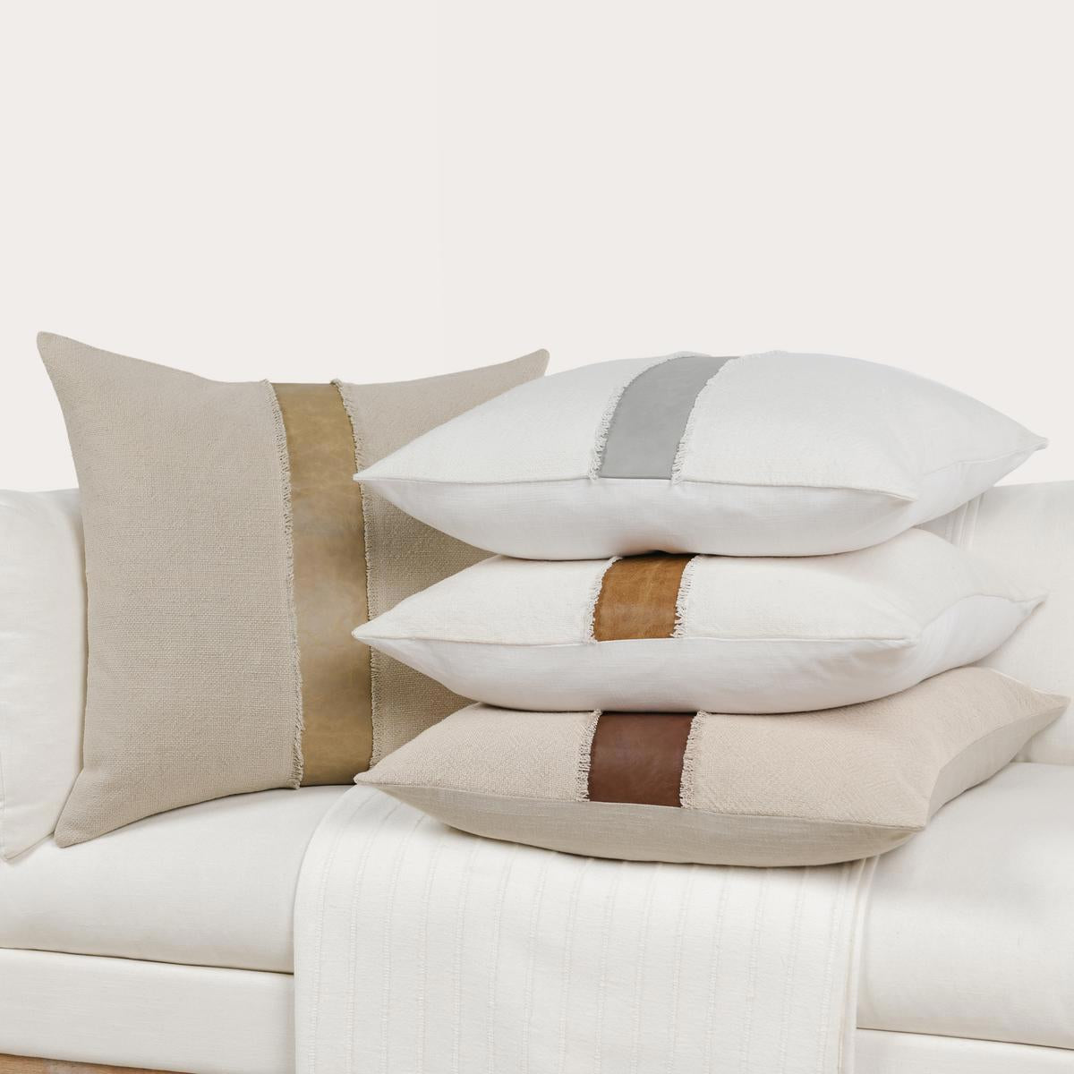 VC Steam Ivory/Dumont 26x26 Throw Pillow (Set of 2) - Ornate Home