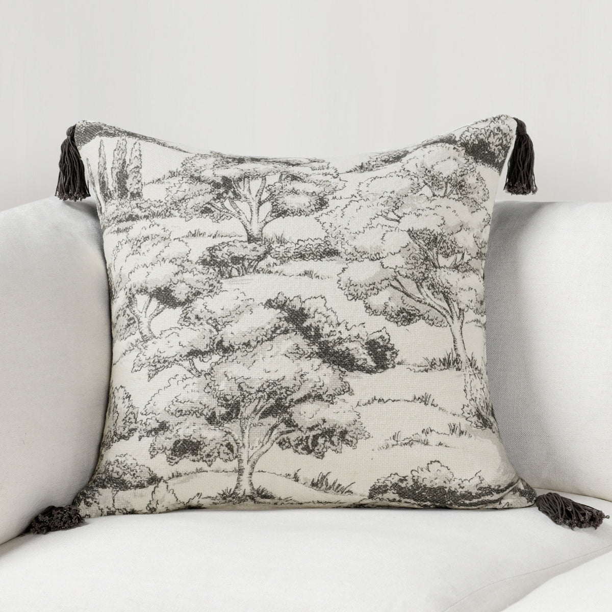VC Stonework Charcoal 22x22 Throw Pillow (Set of 2) - Ornate Home