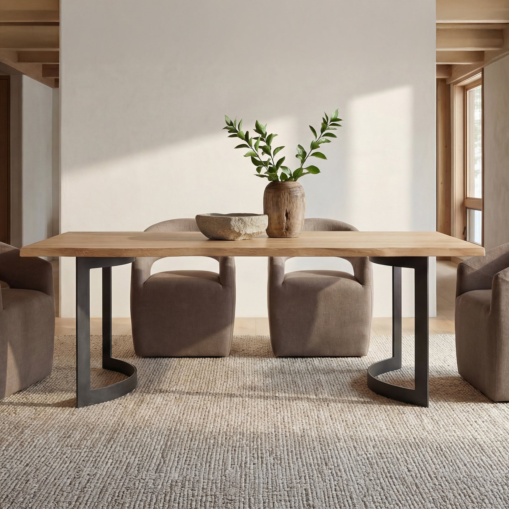 Bent Natural Oak Small Dining Table