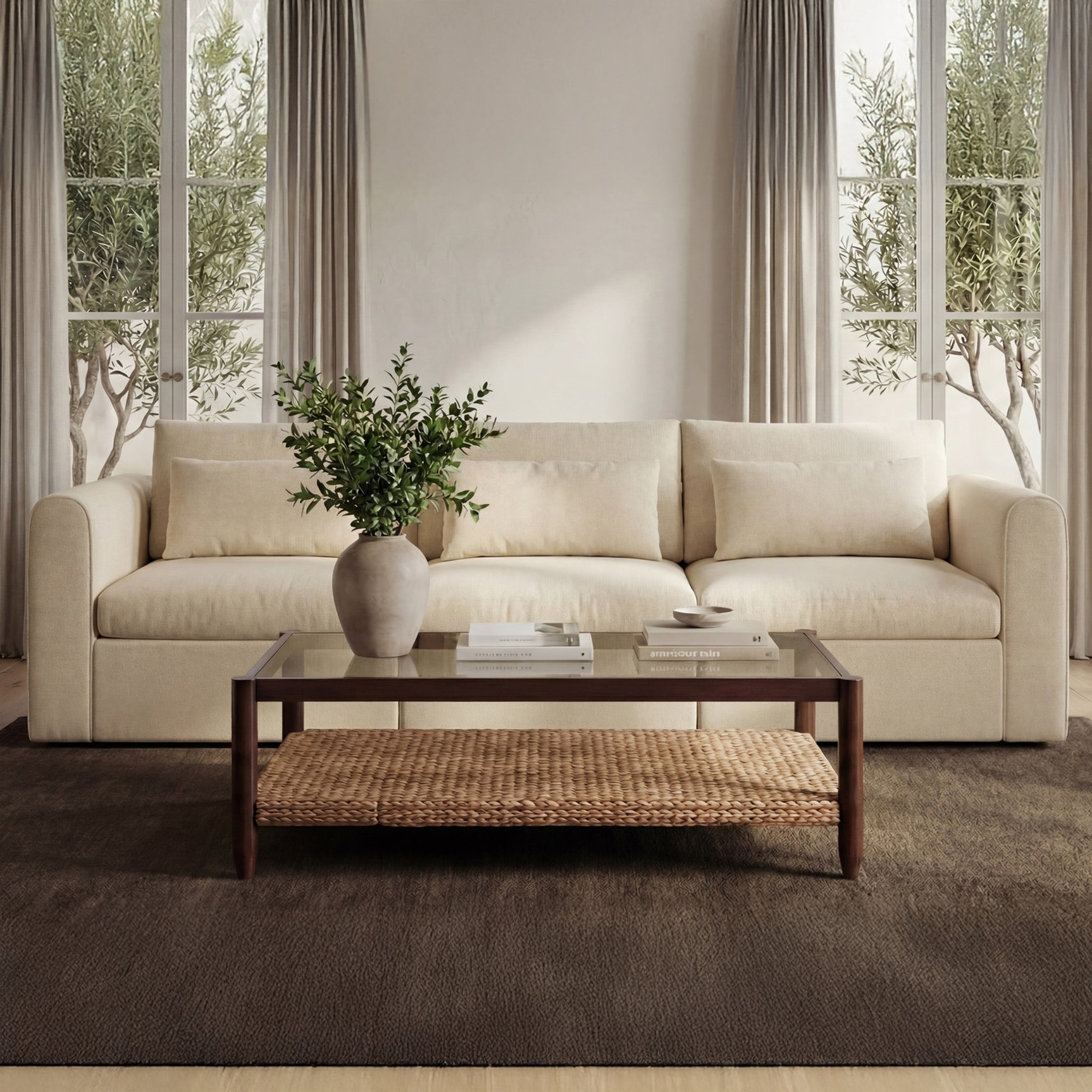 Swift Light Beige Left Arm Facing Chair