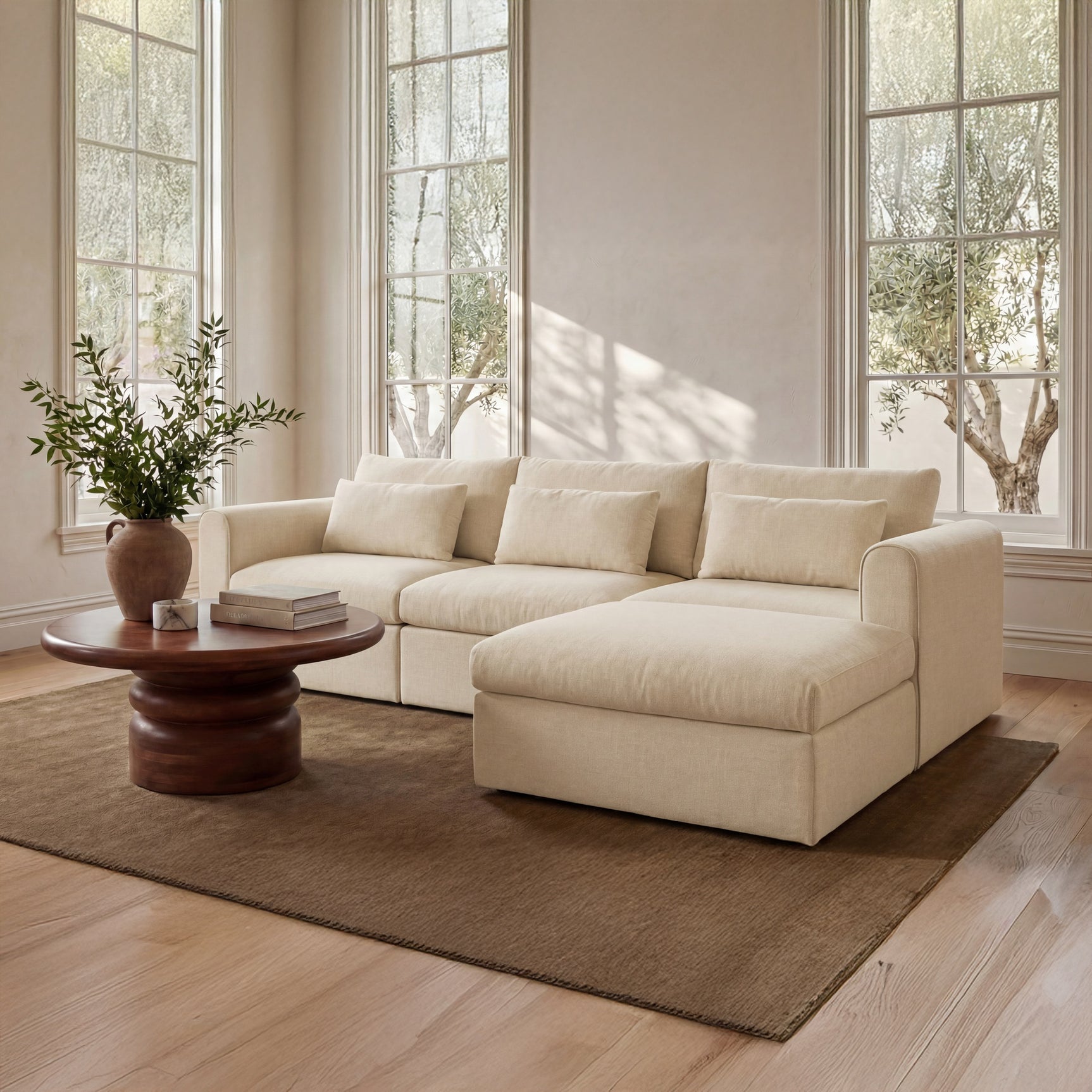 Swift Light Beige Slipper Chair