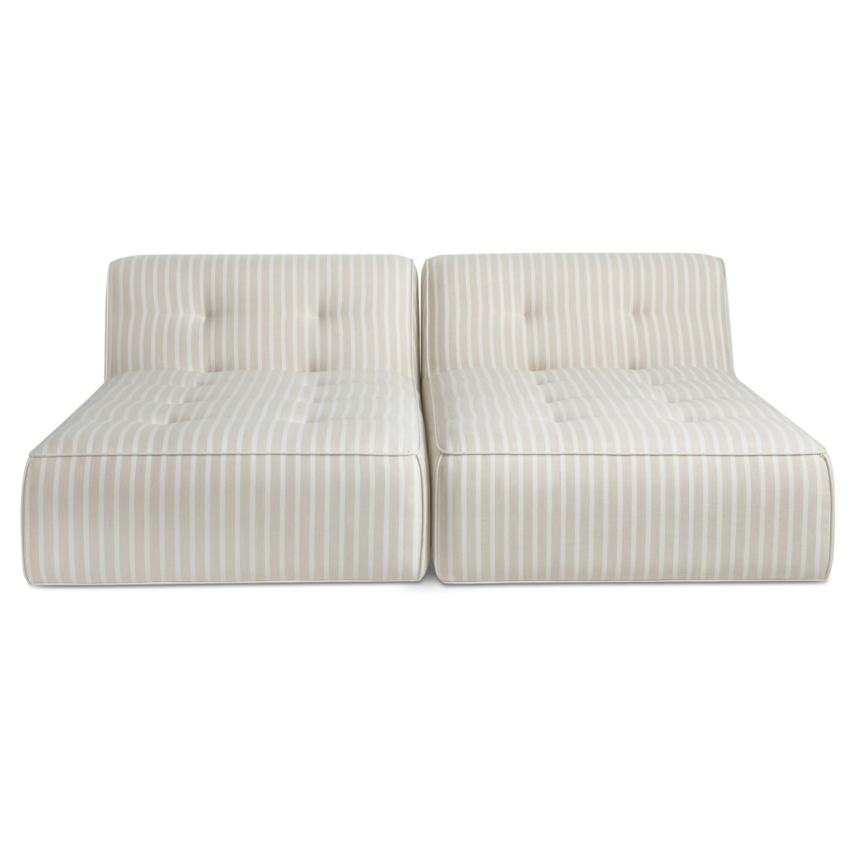 Sunseeker Brown Stripe 2 Piece Outdoor Sun Lounger