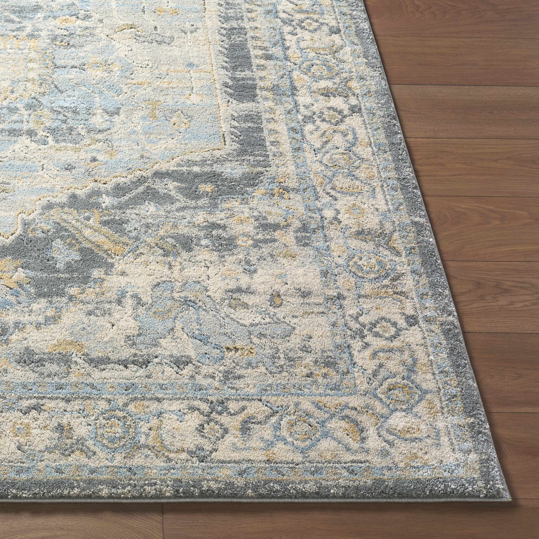 Vaeda Blue Thick Luxe Rug - Ornate Home