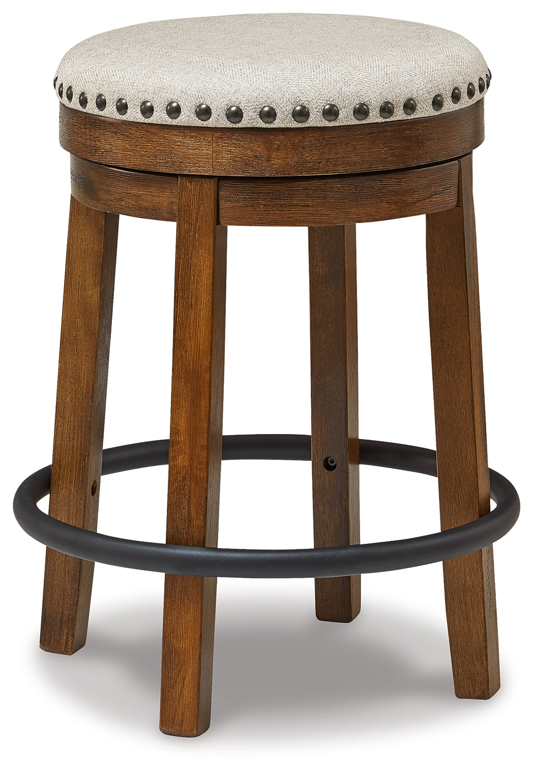 Valebeck Beige/Brown Counter Height Barstool (Set of 2) - Ornate Home