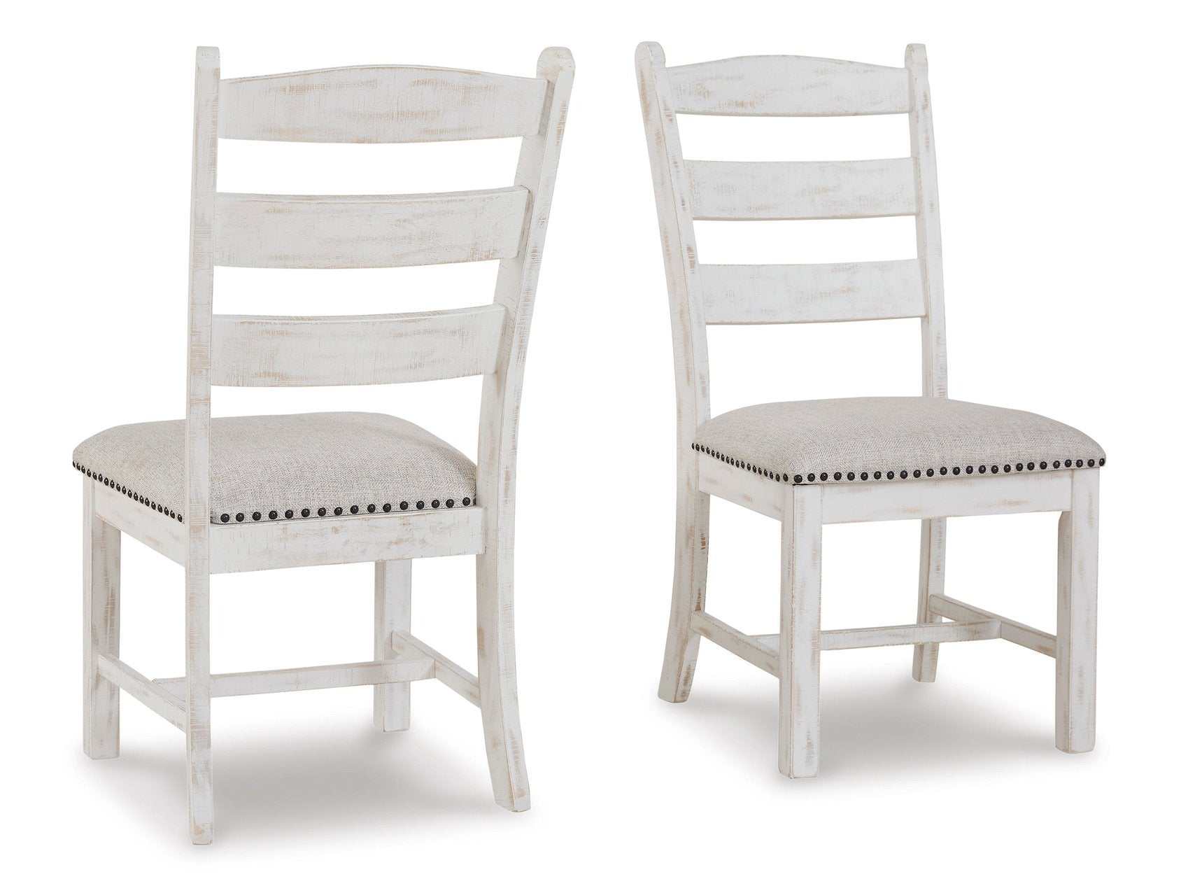 Valebeck Beige & White Dining Side Chair (Set of 2) - Ornate Home
