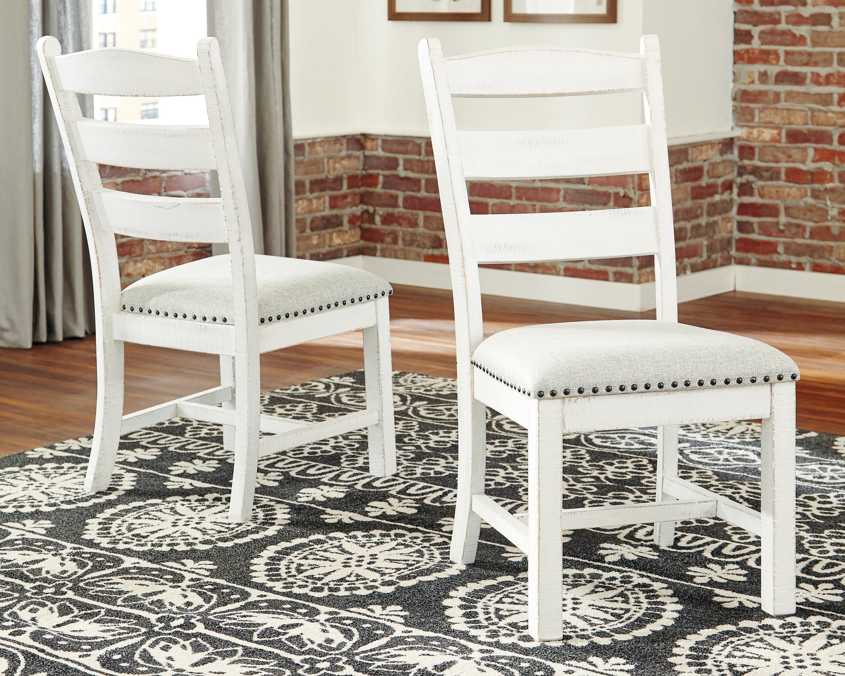 Valebeck Beige/White Dining Table and 6 Chairs (Online Special Price) - Ornate Home