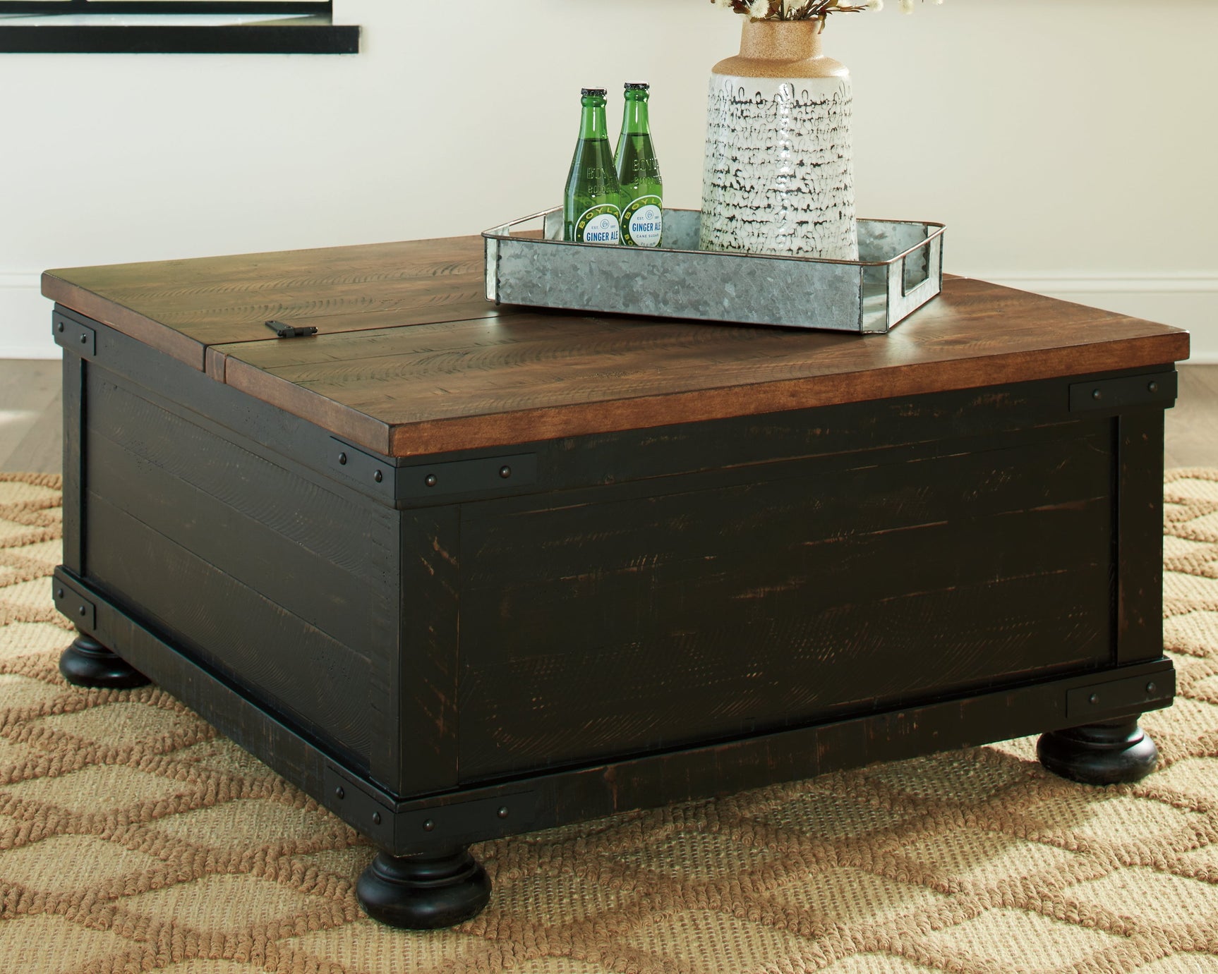 Valebeck Black/Brown Coffee Table and 2 End Tables (Online Special Price) - Ornate Home