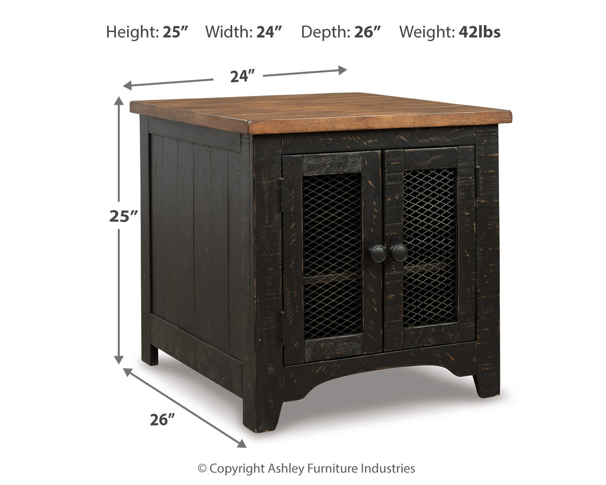 Valebeck Black/Brown Coffee Table and End Table - Ornate Home