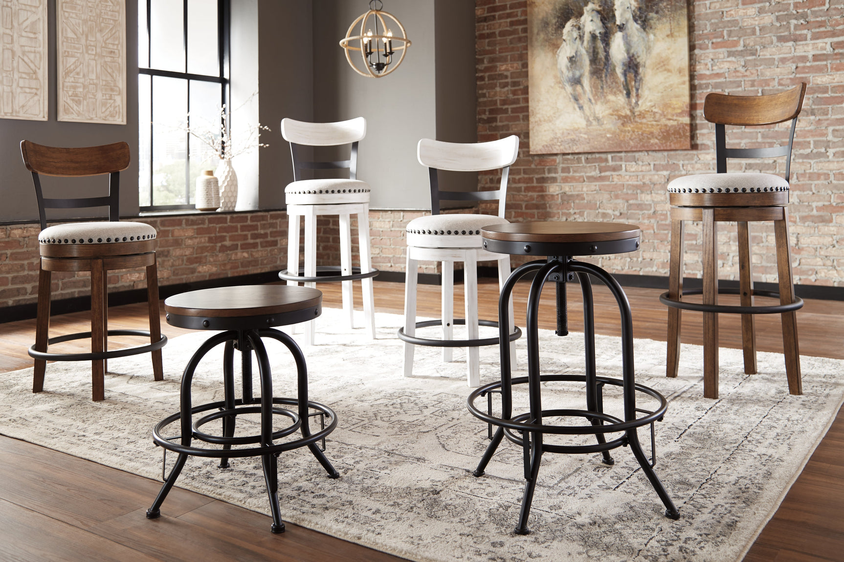 Valebeck Brown Bar Height Bar Chair (Online Special Price) - Ornate Home