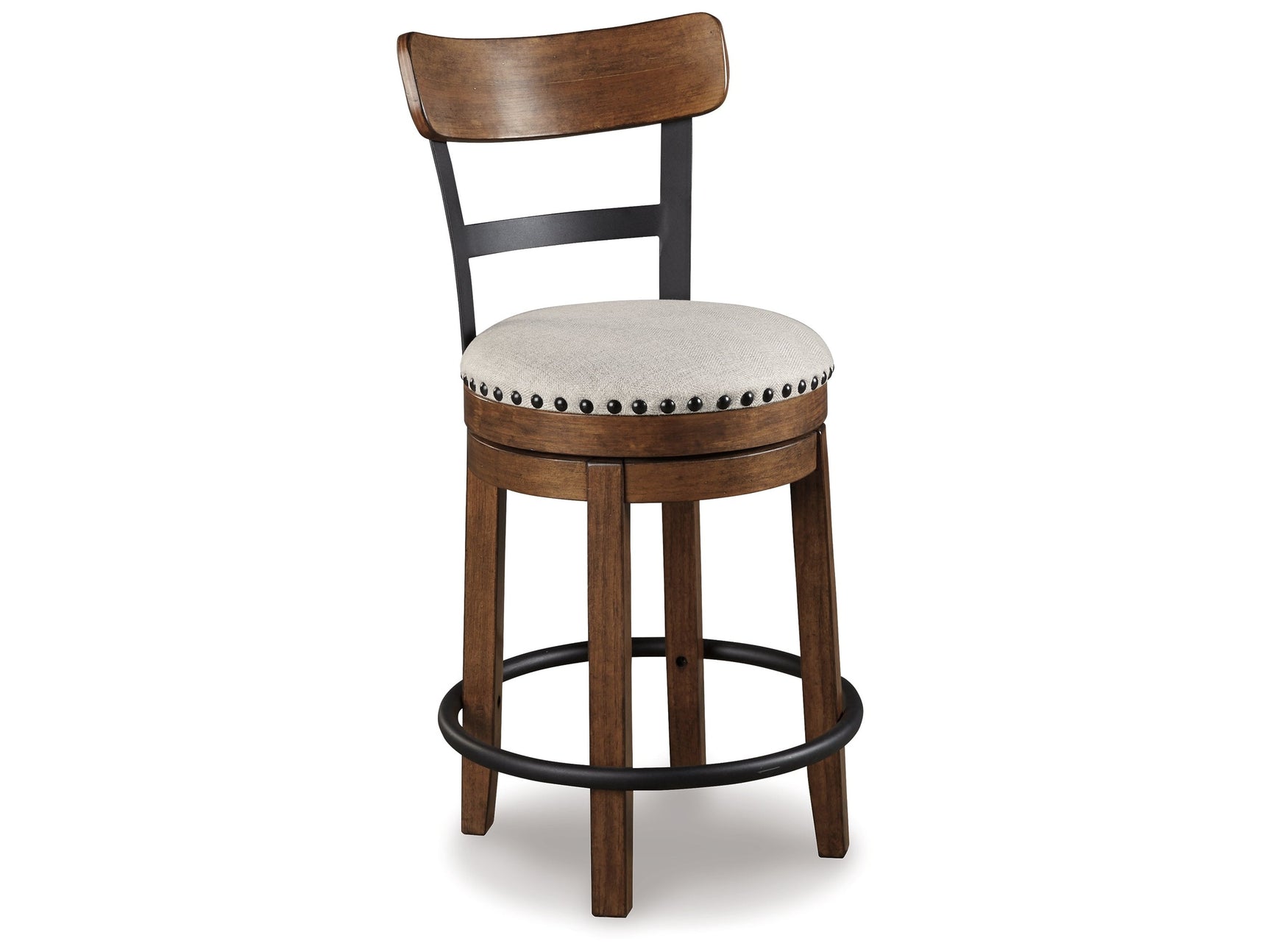 Valebeck Brown UPH Swivel Barstool (1/CN) - Ornate Home