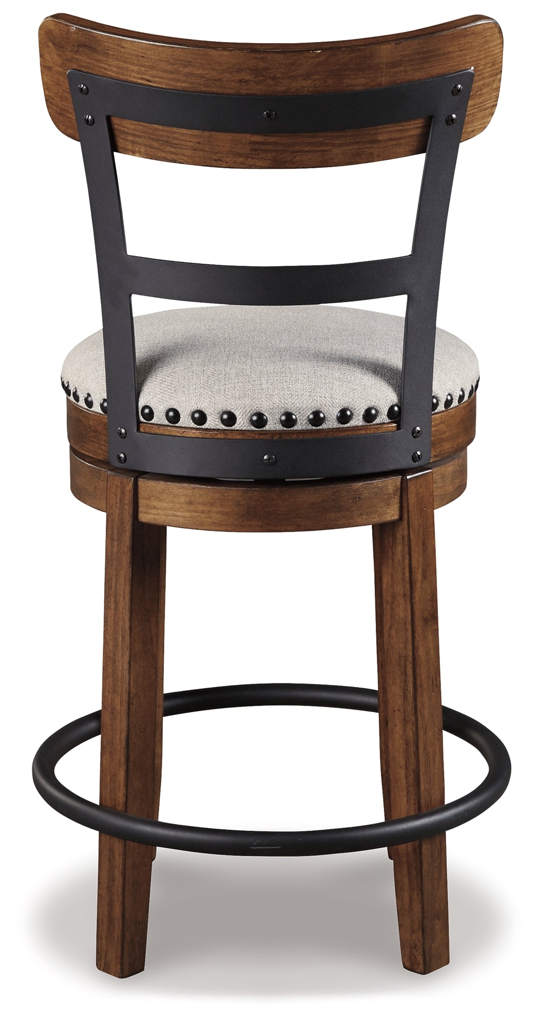 Valebeck Brown UPH Swivel Barstool (1/CN) - Ornate Home