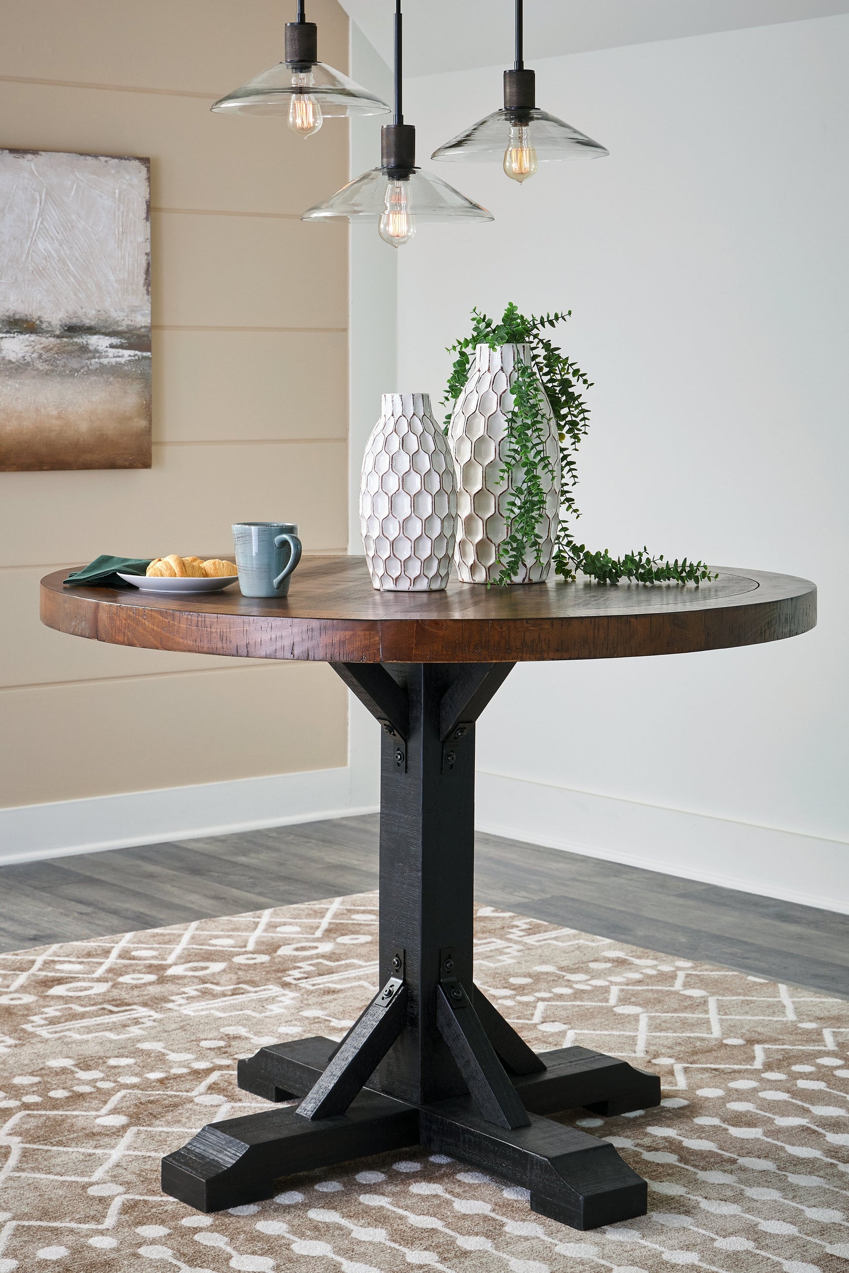 Valebeck Multi Counter Height Table and 4 Barstools (Online Special Price) - Ornate Home