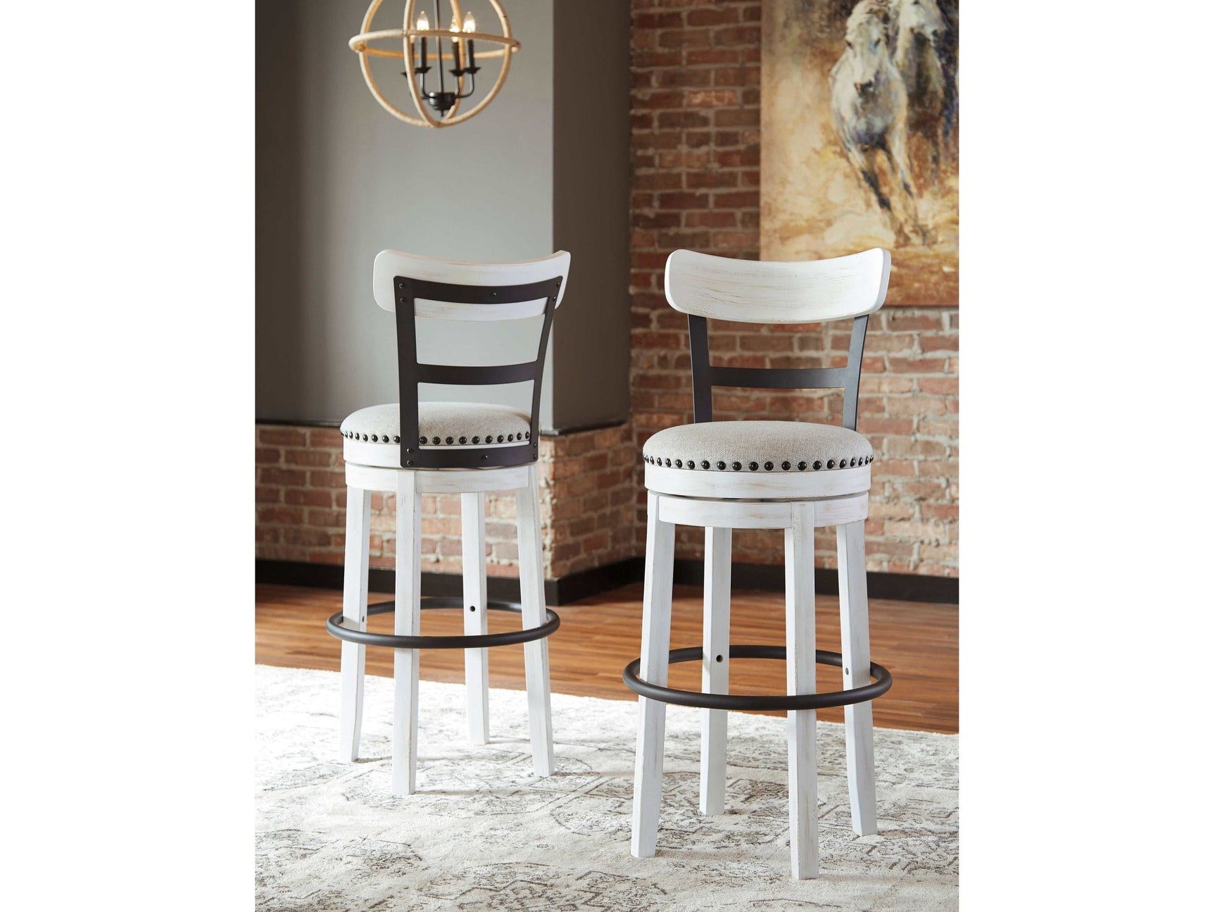 Valebeck White Bar Height Bar Chair (Online Special Price) - Ornate Home