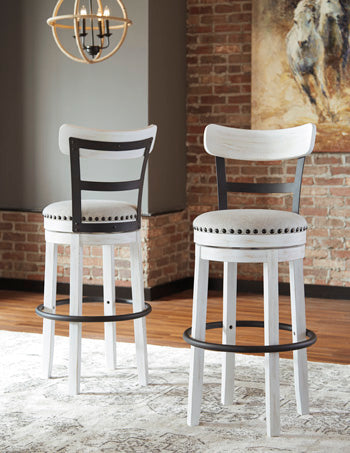 Valebeck White Bar Height Bar Chair (Online Special Price) - Ornate Home