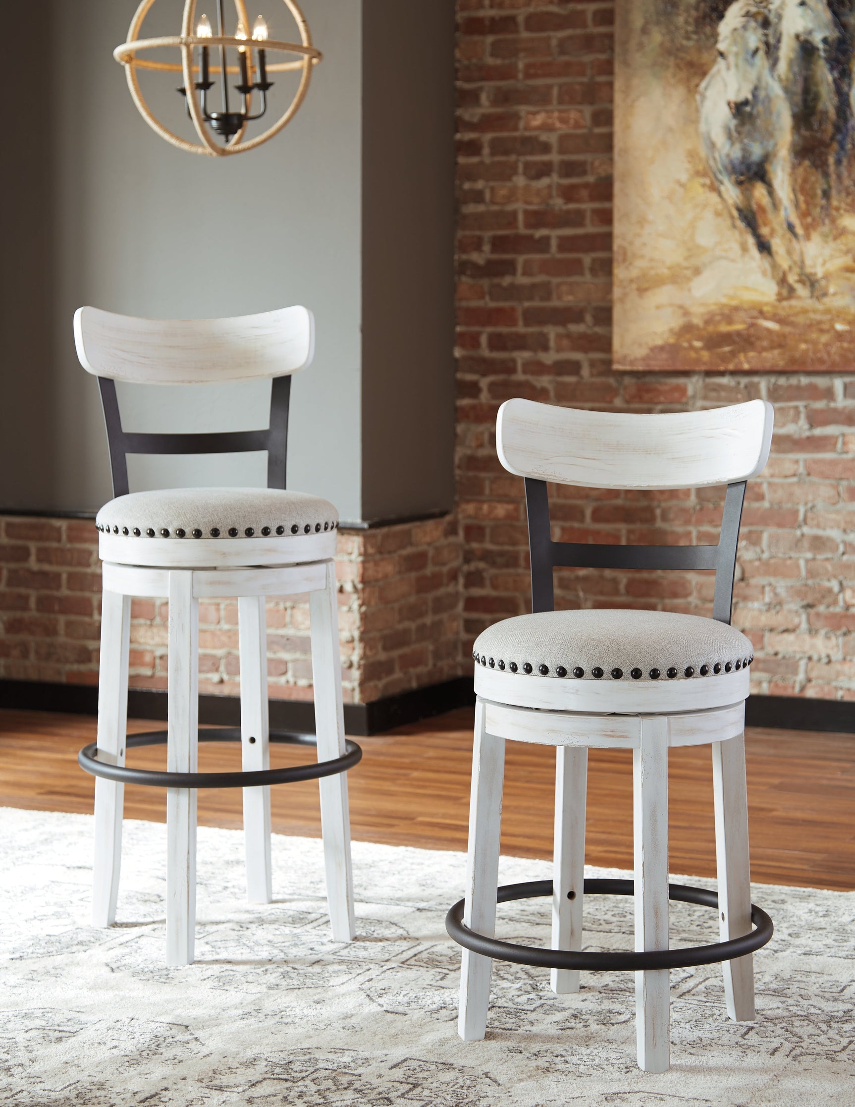 Valebeck White Bar Height Bar Chair (Online Special Price) - Ornate Home