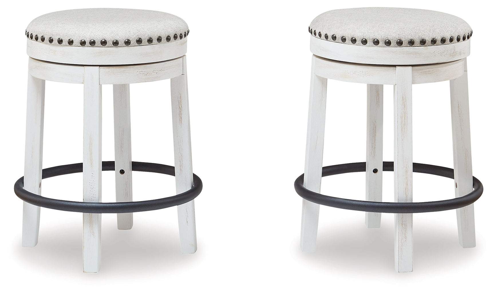 Valebeck White & Black Counter Height Stool (Online Special Price) - Ornate Home