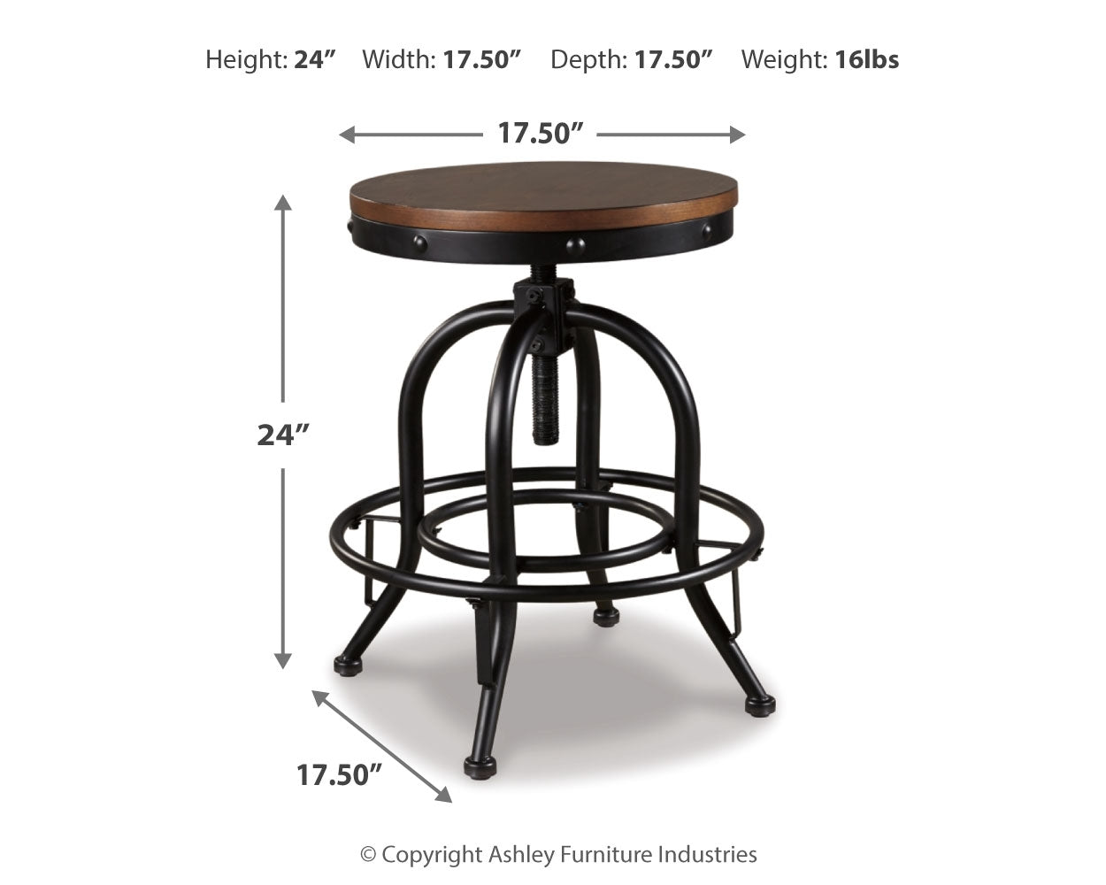 Valebeck White/Brown Counter Height Dining Table w/ 4 Barstools (Online Special Price) - Ornate Home