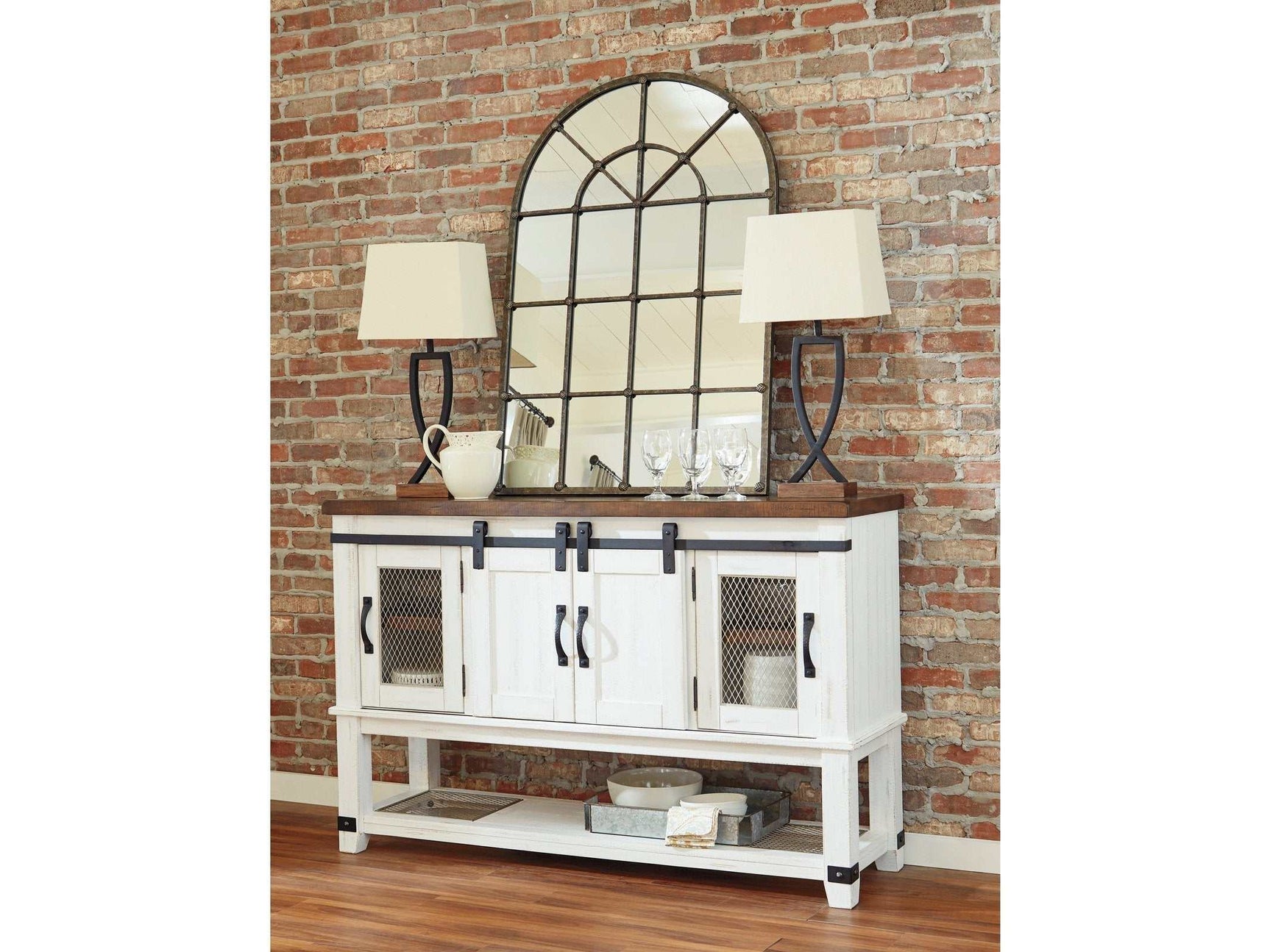Valebeck White & Brown Dining Server/Sideboard (Online Special Price) - Ornate Home