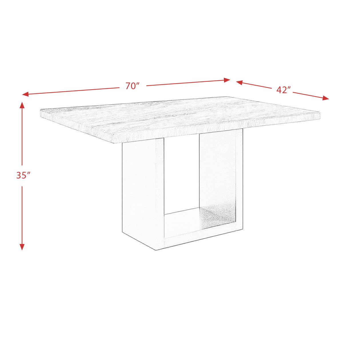 Valentino White/Blue 5-Piece Counter Height Dining Set - Ornate Home