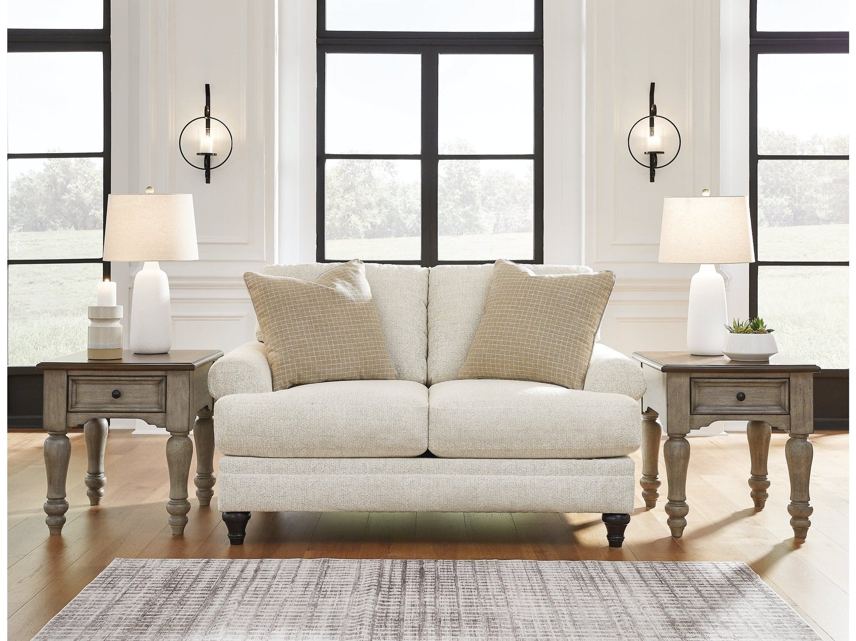 Valerani Sandstone Loveseat - Ornate Home