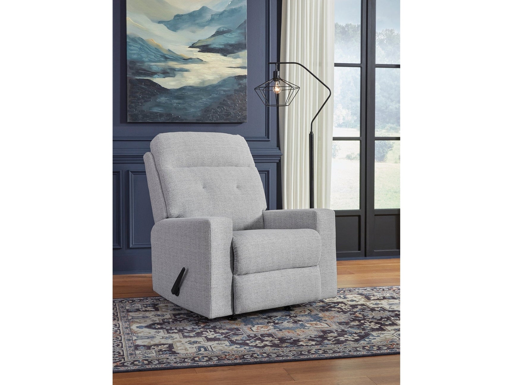 Valeview Stone-Performance Fabric Manual Recliner - Ornate Home
