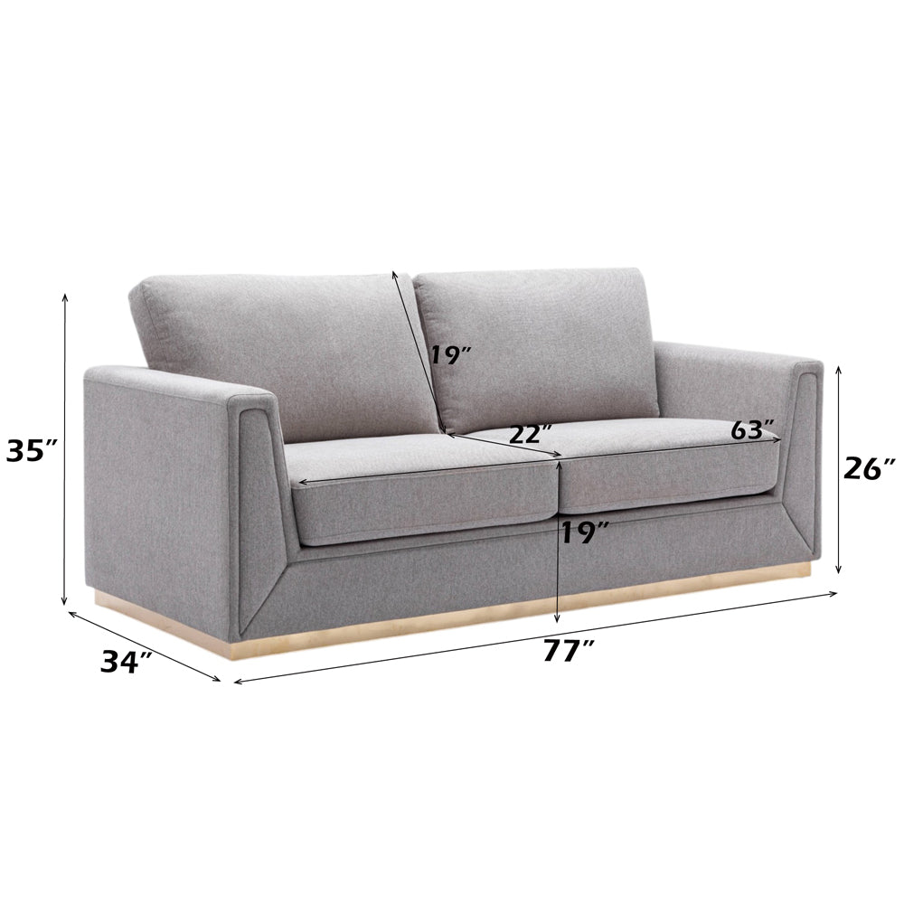 Valin Gray Sofa - Ornate Home