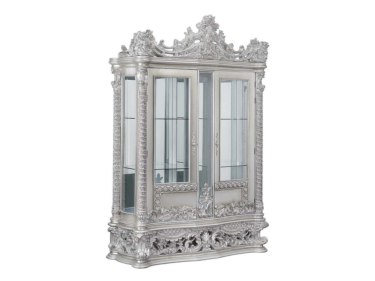 Valkyrie Antique Platinum Curio - Ornate Home