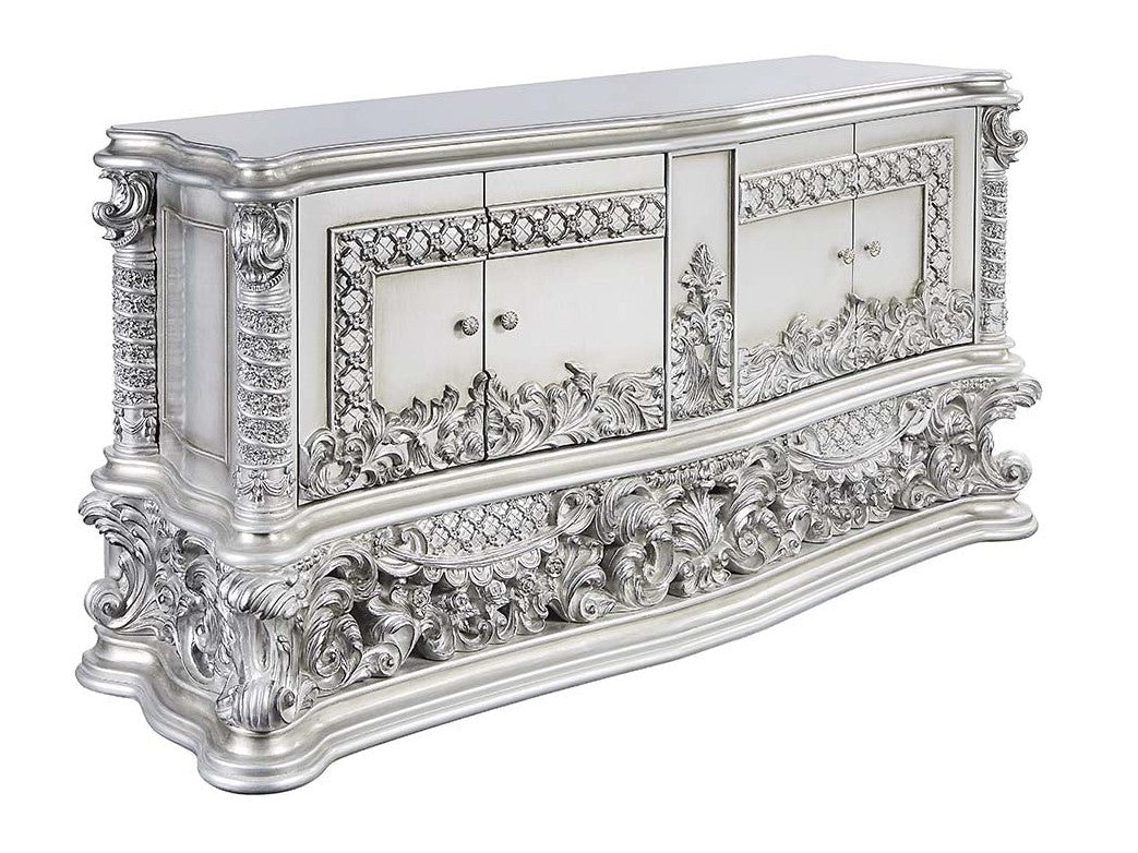 Valkyrie Antique Platinum Server - Ornate Home