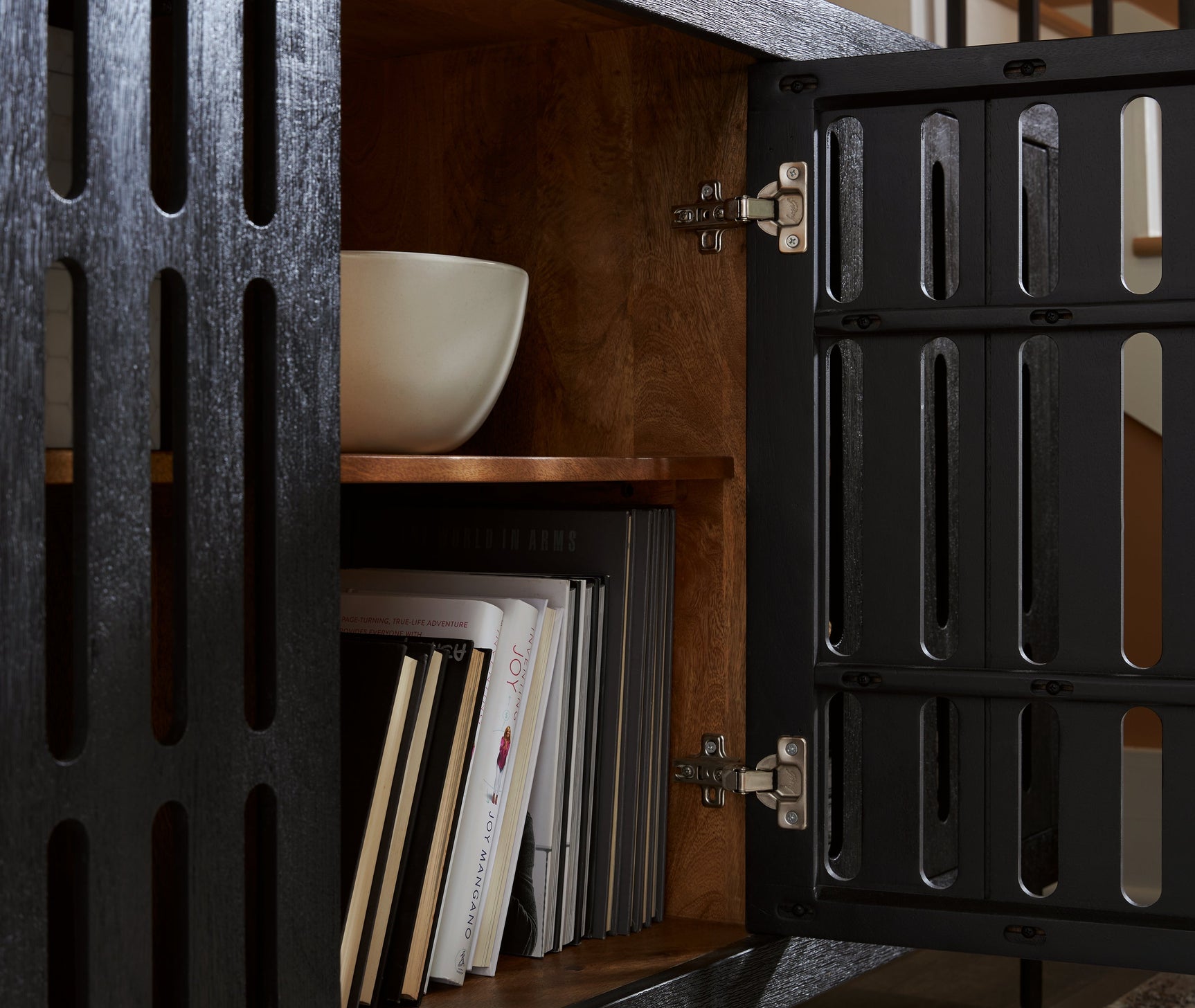 Vallisburg Black/Natural Accent Cabinet (Online Special Price) - Ornate Home