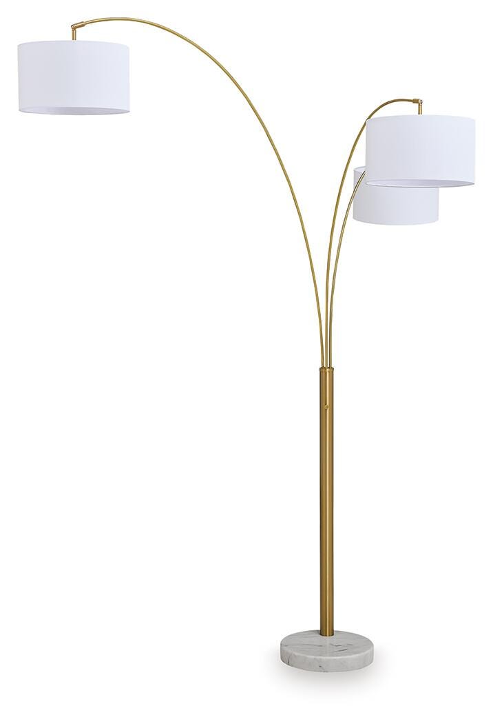 Valo Gold Finish Arc Lamp - Ornate Home
