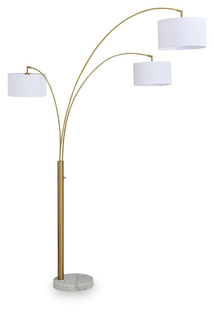 Valo Gold Finish Arc Lamp - Ornate Home