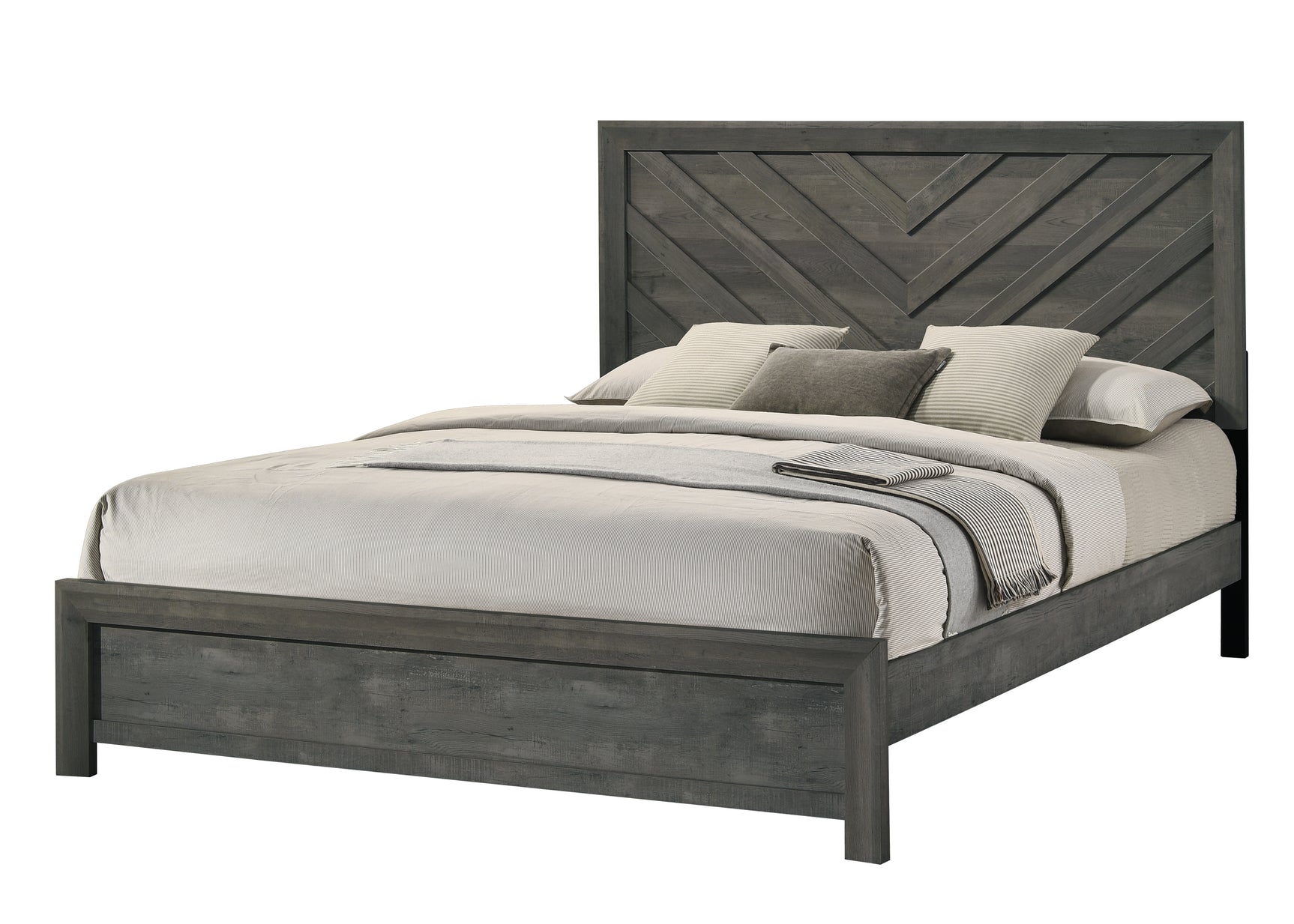 Valor Grey Panel Bedroom Set - Ornate Home