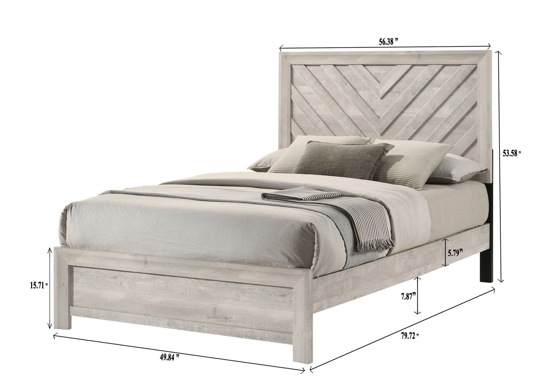 Valor Weathered Wood Full Panel Bed - Ornate Home