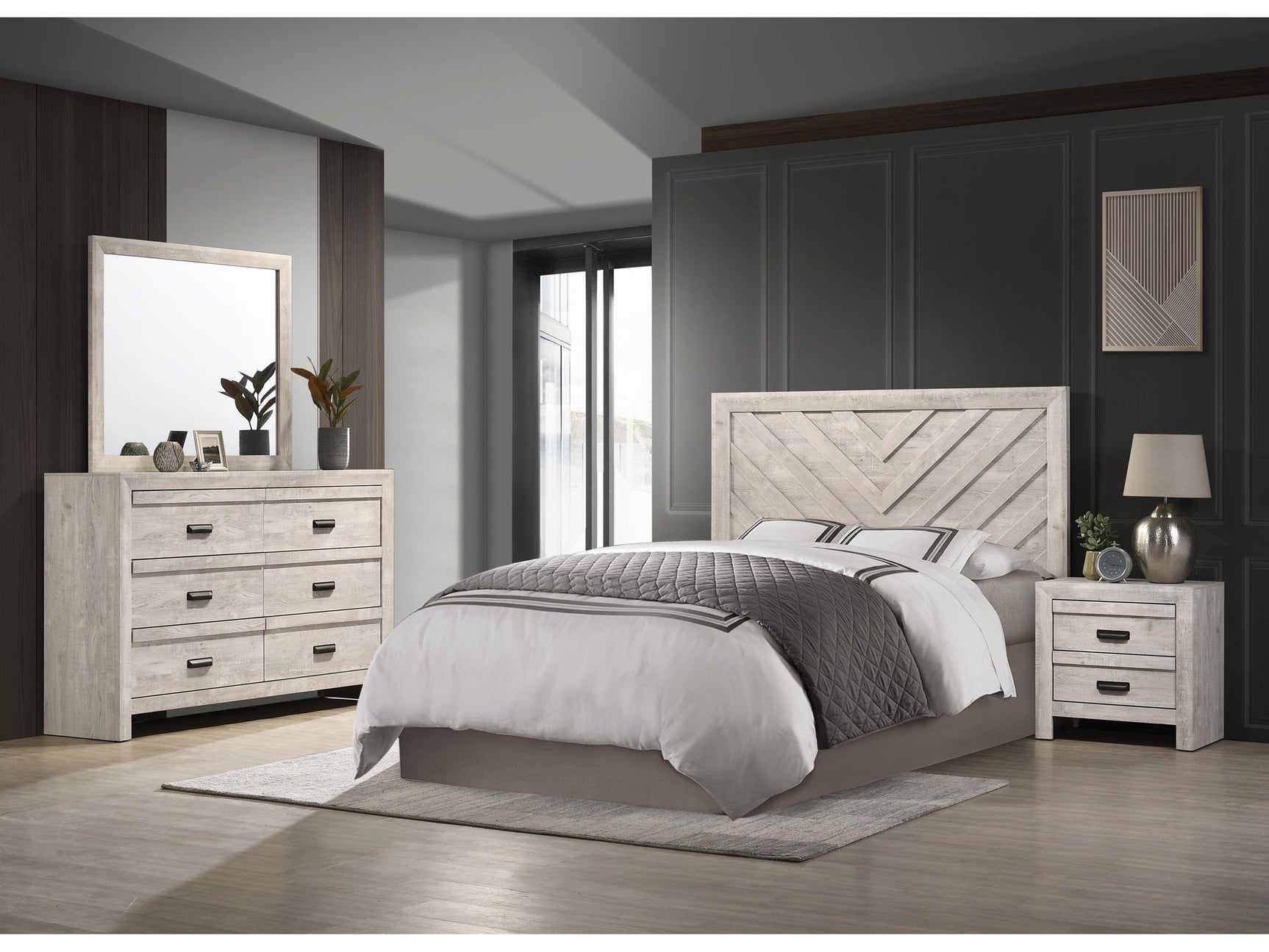Valor Weathered Wood Panel Youth Bedroom Set - Ornate Home