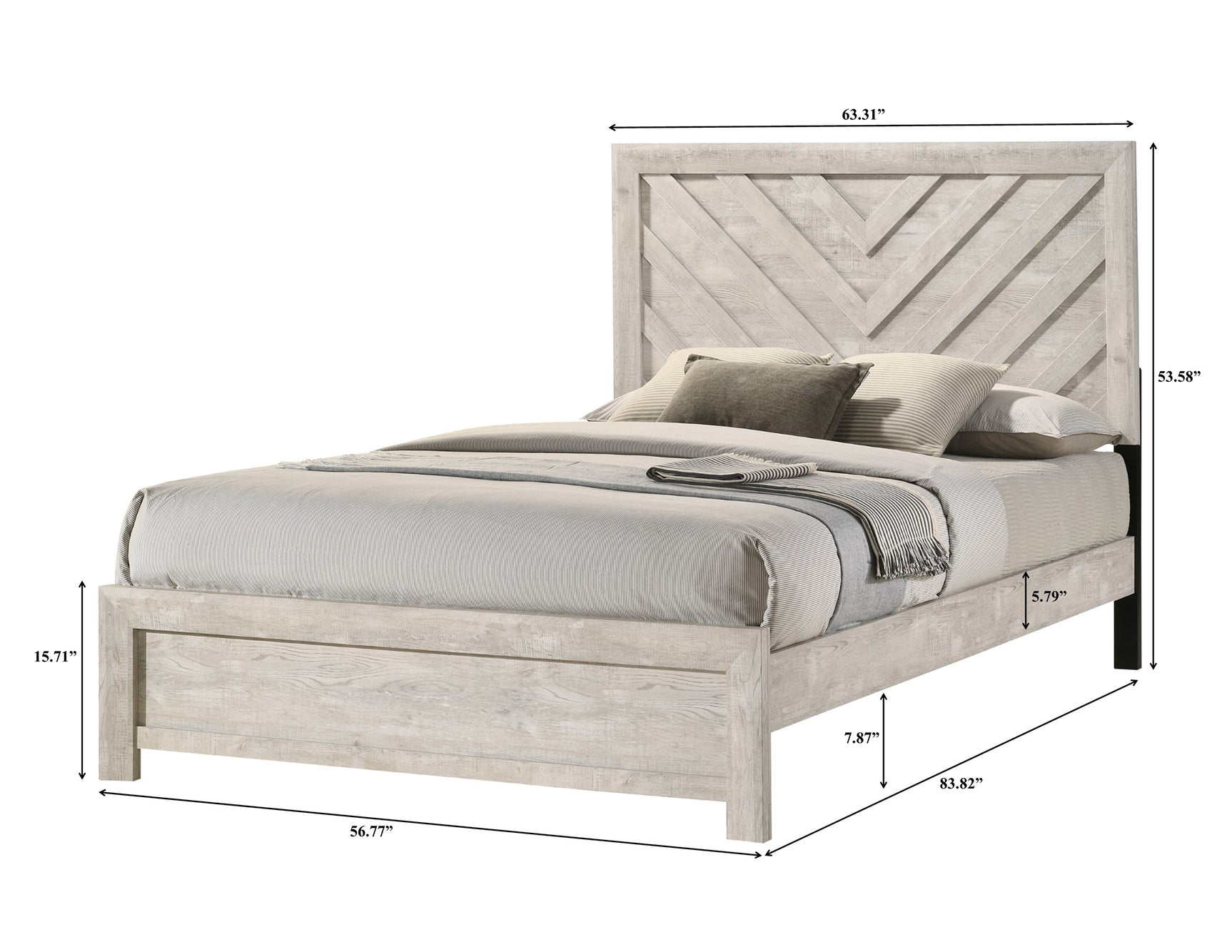 Valor Weathered Wood Queen Panel Bed - Ornate Home